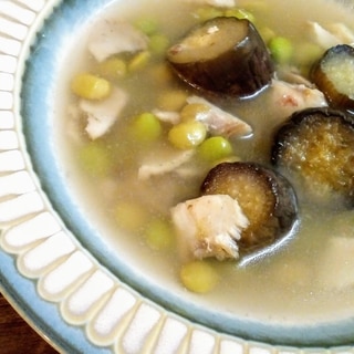 アクアパッツァで♡白身魚と枝豆のカレー風味スープ